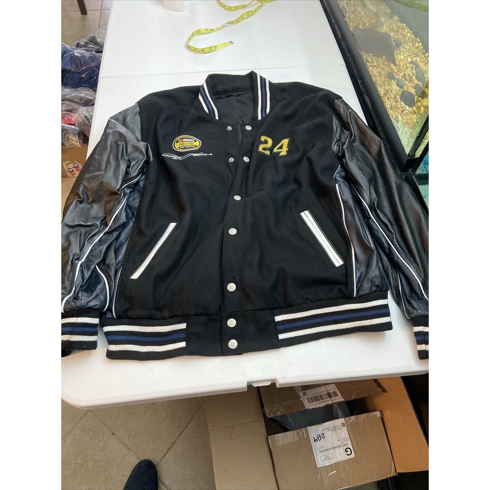 Chase Authentics Nascar Jacket XL Jeff Gordon 24 Vintage Mens Black Racing
